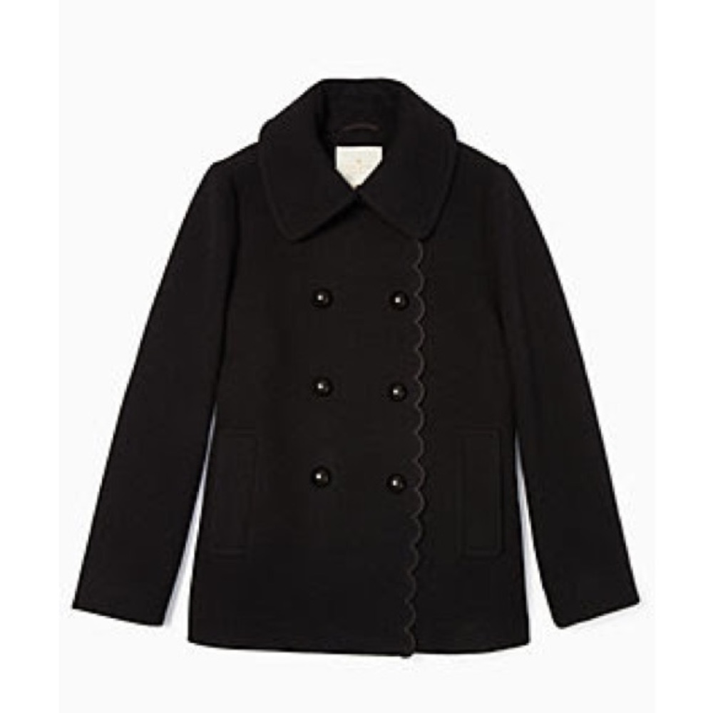 Kate Spade Out West Scallop Wool Peacoat NWT - Picture 1 of 11